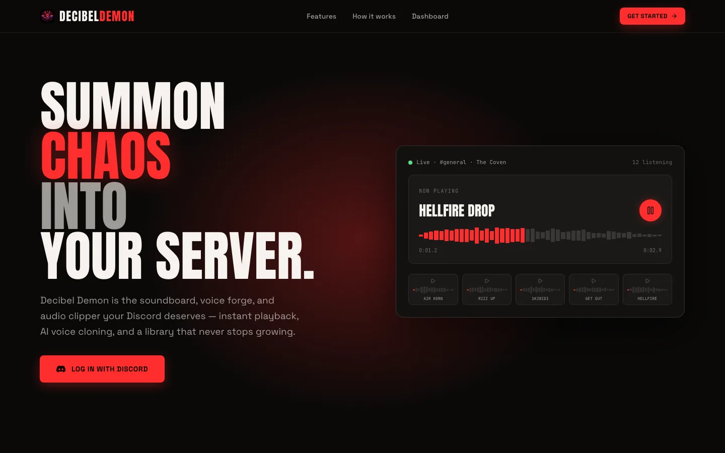 Decibel Demon homepage